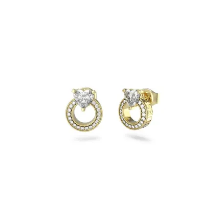 Pendientes Guess M'AMA NON M'AMA Acero Baño Oro y Cristales Blancos JUBE04664JWYGT-U