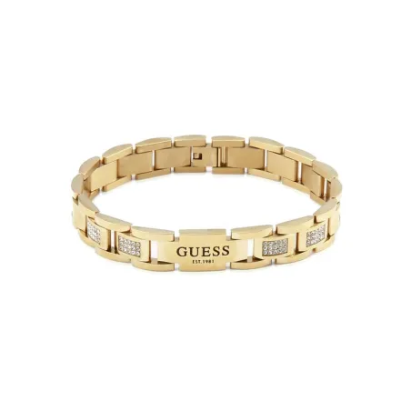 Pulsera Guess Frontier Acero Baño Oro y Cristales Blancos JUMB01342JWYGT-U