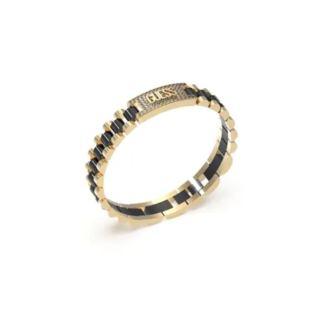 Pulsera Guess Empire Acero Baño Oro y Negro Hombre JUMB03200JWYGBKT-U