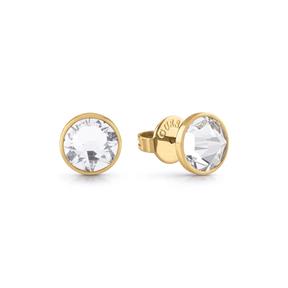 Pendientes Guess Frontier Acero Baño Oro y Cristal Blanco JUME01343JWYGT-U