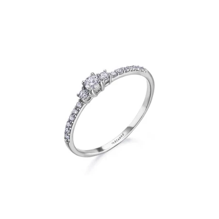 Anillo Le Carré Mujer Oro Blanco 18Kt y Diamantes GA131OB