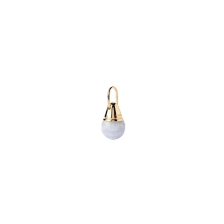 Colgante PdPaola Aqua Riviera Plata Baño Oro y Agata Azul PE01-084-U