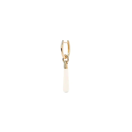Pendiente Aro Individual PdPaola Aqua Large Jupiter Plata Baño Oro y Cristal de Roca PG01-328-U