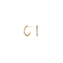 Pendientes PdPaola Aros Pequeños Lotus Plata Baño Oro y Circonitas Multicolor AR01-C77-U