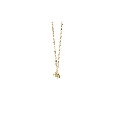 Collar PdPaola Fleur Plata Baño Oro y Circonita Verde CO01-961-U