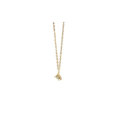 Collar PdPaola Fleur Plata Baño Oro y Circonita Verde CO01-961-U