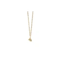 Collar PdPaola Fleur Plata Baño Oro y Circonita Verde CO01-961-U