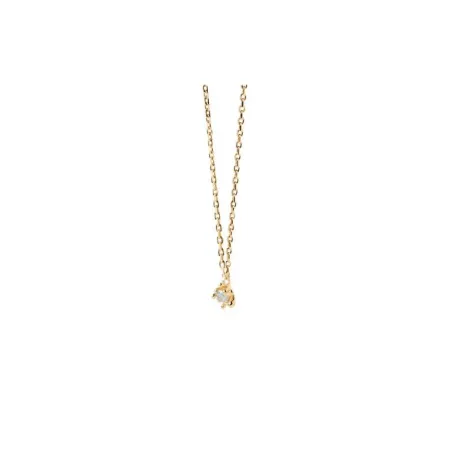 Collar PdPaola Fleur Plata Baño Oro y Circonita Gris CO01-963-U