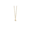 Collar PdPaola Fleur Plata Baño Oro y Circonita Gris CO01-963-U