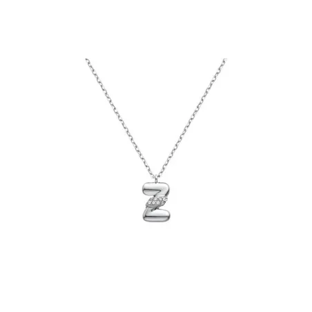 Gargantilla Itemporality Initials Letra Z Plata Baño Rodio y Circonitas  Blancas SNL-101-182-UU