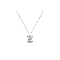 Gargantilla Itemporality Initials Letra Z Plata Baño Rodio y Circonitas  Blancas SNL-101-182-UU
