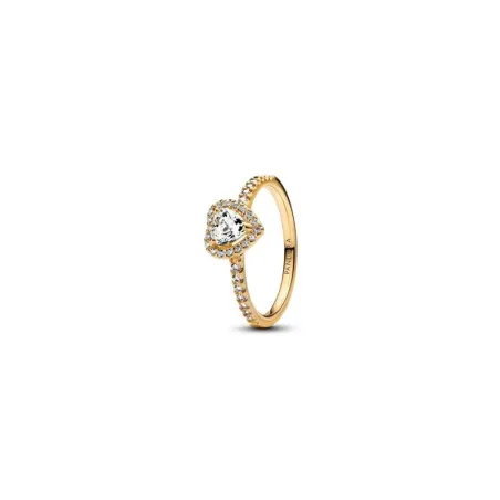 Anillo Pandora Corazón en Relieve Baño Oro 168421C01