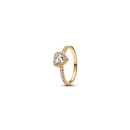 Anillo Pandora Corazón en Relieve Baño Oro 168421C01