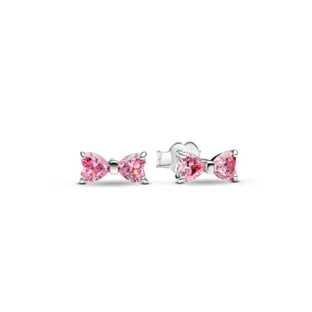 Pendientes Pandora Lazo Rosa Brillante 293505C01