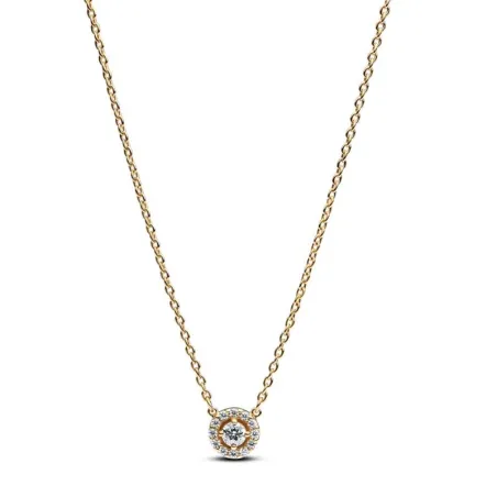 Gargantilla Pandora Halo Redondo en Pavé Baño Oro 363548C01-45