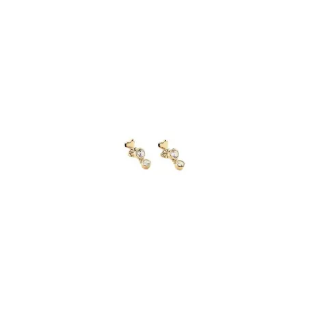 Pendientes Largos Agatha Paris Baño Oro y Circonitas Blancas 02380713-137-TU