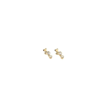 Pendientes Largos Agatha Paris Baño Oro y Circonitas Blancas 02380713-137-TU