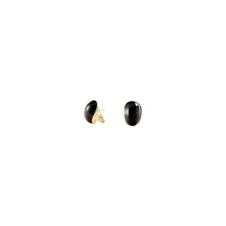 Pendientes Agatha Paris Baño Oro y Esmalte Negro 02380710-270-TU