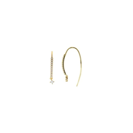 Pendientes Salvatore Plata Baño Oro y Circonitas Blancas 213A0576