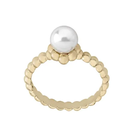 Anillo Majorica Mujer Plata Baño Oro y Perla 7mm 14388.01.1.919.010.1