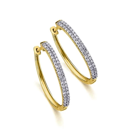 Pendientes Le Carré Aros Oro Amarillo 18kt y Diamantes GB100OA.00