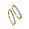 Pendientes Le Carré Aros Oro Amarillo 18kt y Diamantes GB100OA.00