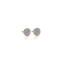 Pendientes Le Carré Disco Curvado Oro y Diamantes GB183OA.00