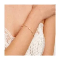 Pulsera Le Carré Oro Amarillo 18kt y Perlas Cultivadas GC018OA.00