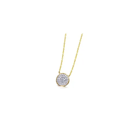 Gargantilla Le Carré Disco Curvado Oro Amarillo y Diamantes GD146OA.00