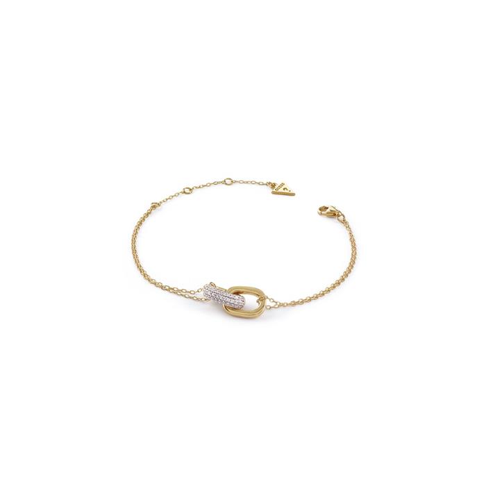 Pulsera Guess Zapestnica Plata Baño Oro y Circonitas Blancas JSBB04547JWYGS
