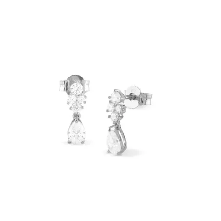 Pendientes Guess Jardin Plata Baño Rodio y Circonitas Blancas JSBE04496JWRHT-U