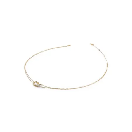 Gargantilla Guess Nuances Plata Baño Oro y Circonitas Blancas JSBN04546JWYGT-U