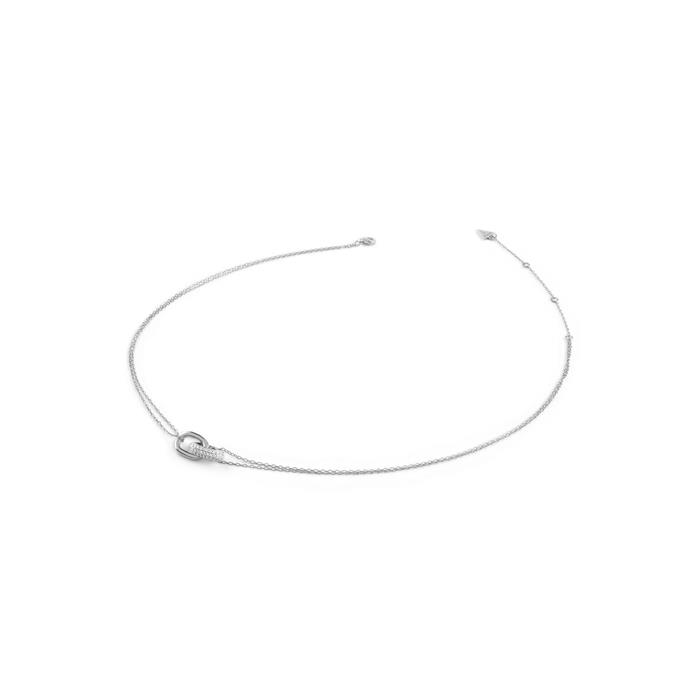 Gargantilla Guess Nuances Plata Baño Rodio y Circonitas Blancas JSBN04550JWRHT-U