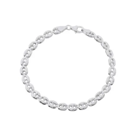 Pulsera Plata Baño Rodio Calabrotes PI-CALAB-1