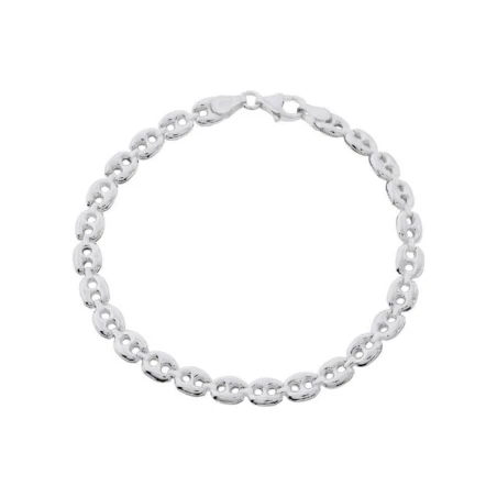 Pulsera Plata Baño Rodio Calabrotes PI-CALAB-1