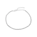 Pulsera Plata Baño Rodio Bolas 4mm PI-BOLA-4