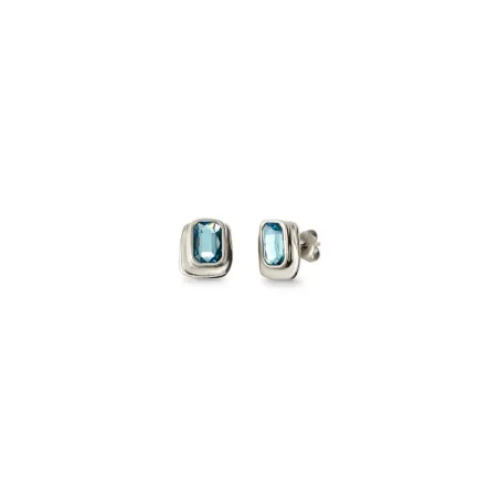 Pendientes UNOde50 Ser Magnética Baño Plata y Cristal Azul PEN0973AZCMTL0U