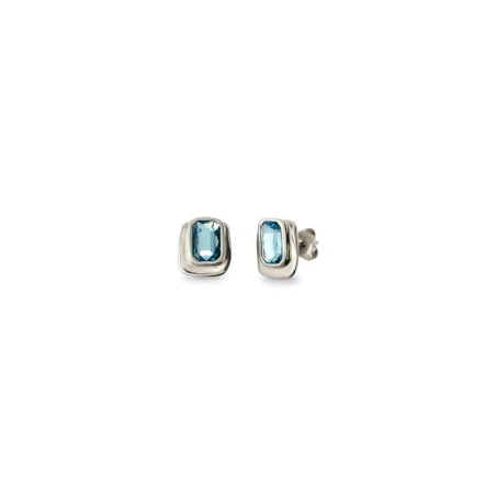 Pendientes UNOde50 Ser Magnética Baño Plata y Cristal Azul PEN0973AZCMTL0U