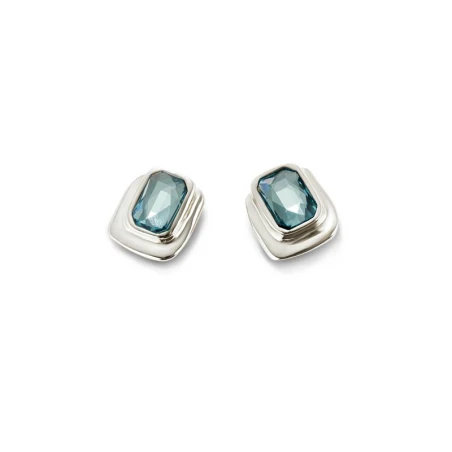 Pendientes UNOde50 Ser Magnética Baño Plata y Cristal Azul PEN0973AZCMTL0U