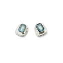 Pendientes UNOde50 Ser Magnética Baño Plata y Cristal Azul PEN0973AZCMTL0U