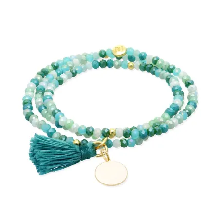 Pulsera Marina Gacía Zen Menta Chapa Plata Baño Oro 90977UX