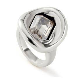 Anillo UNOde50 Ser Valiente Baño Plata y Cristal Blanco ANI0826BLNMTL