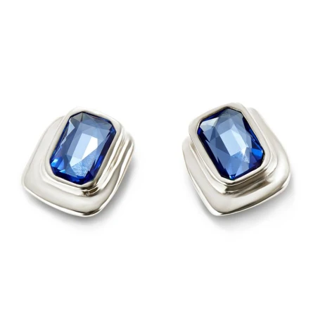 Pendientes UNOde50 Ser Magnética Baño Plata y Cristal Azul PEN0973AZUMTL0U