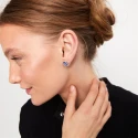 Pendientes UNOde50 Ser Magnética Baño Plata y Cristal Azul PEN0973AZUMTL0U