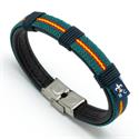 Pulsera Hispania Wake Up Hombre Verde y Azul Bandera España 121-1RC-2AAA
