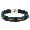 Pulsera Hispania Wake Up Hombre Verde y Azul Bandera España 121-1RC-2AAA