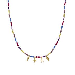 Collar Luxenter Busde Plata Baño Oro y Piedras Multicolor NXA536YC2000
