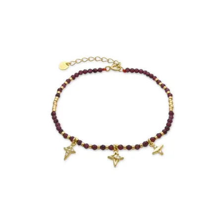 Pulsera Luxenter Paila Plata Baño Oro y Piedras Negras BXA376Y0000