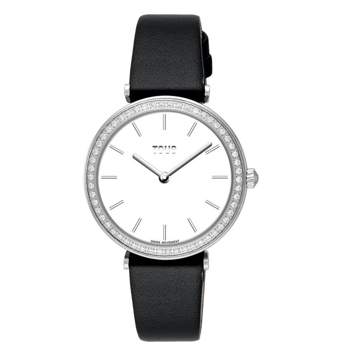Reloj TOUS Watches Les Classiques Negro, Plateado y Diamantes Analógico Suizo 3000137000