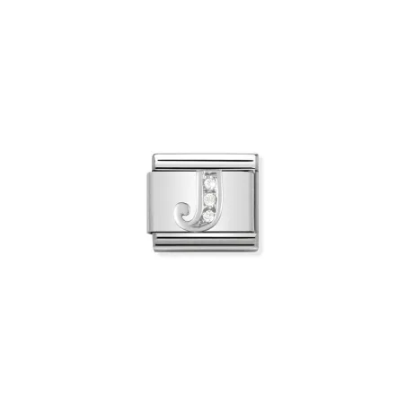 Composable Classic ALFABETO acero, Cubic zirc,  y plata 925 (10_J)
